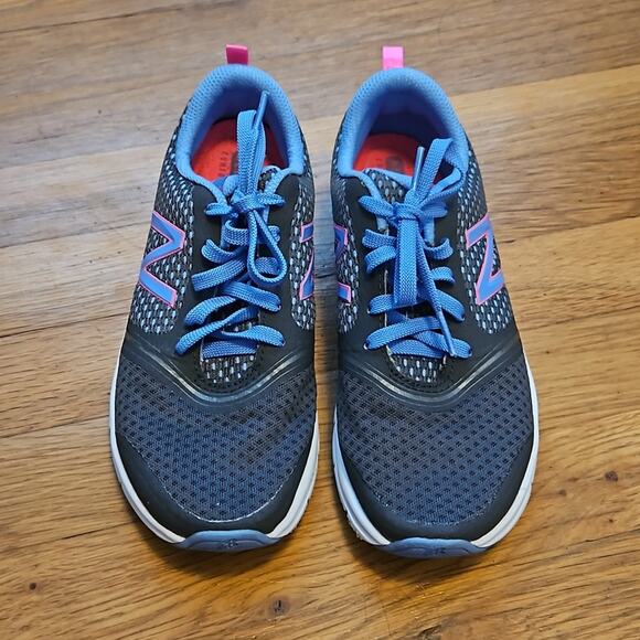 New Balance Cush 711 Women's Running Shoes Grey Pink and Blue - Picture 1 of 6